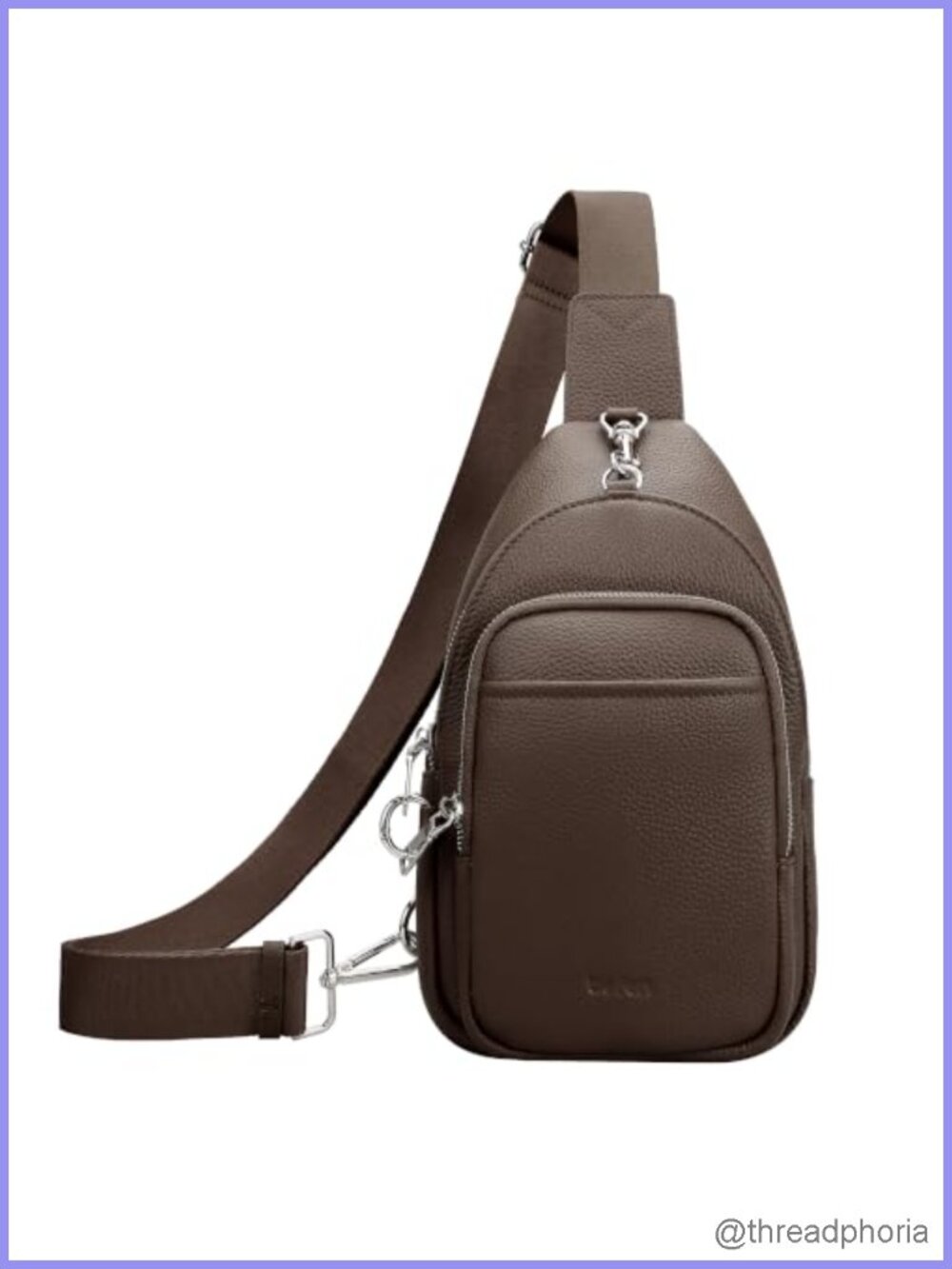 Genuine Leather Anti-Theft Crossbody Sling Bag with RFID Blocking